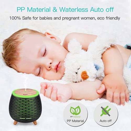 CkeyiN 90ml Small Essential Oil Diffusers Portable Aromatherapy Diffuser with Cool Mist and 7 Colour Changing LED Lights, Waterless Auto Off Ultrasonic Humidifier for Home, Office, Bedroom… - Image 4