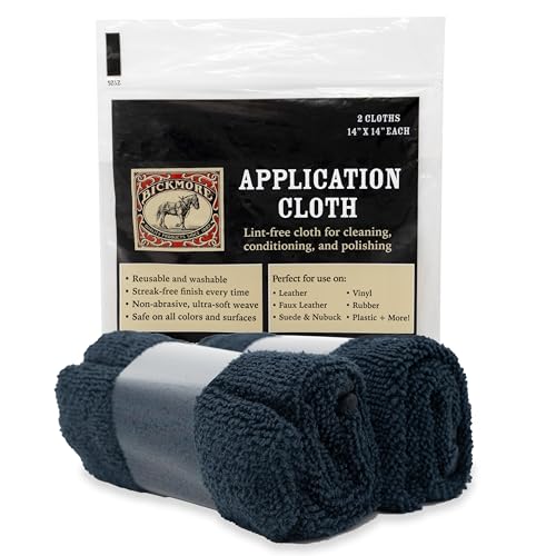 Bickmore 2-Pack Lint-Free Application Cloth for Leather Cleaner Conditioner and Polish | Scratch-Free Microfiber Towel for Smooth Application of Leather Care Products