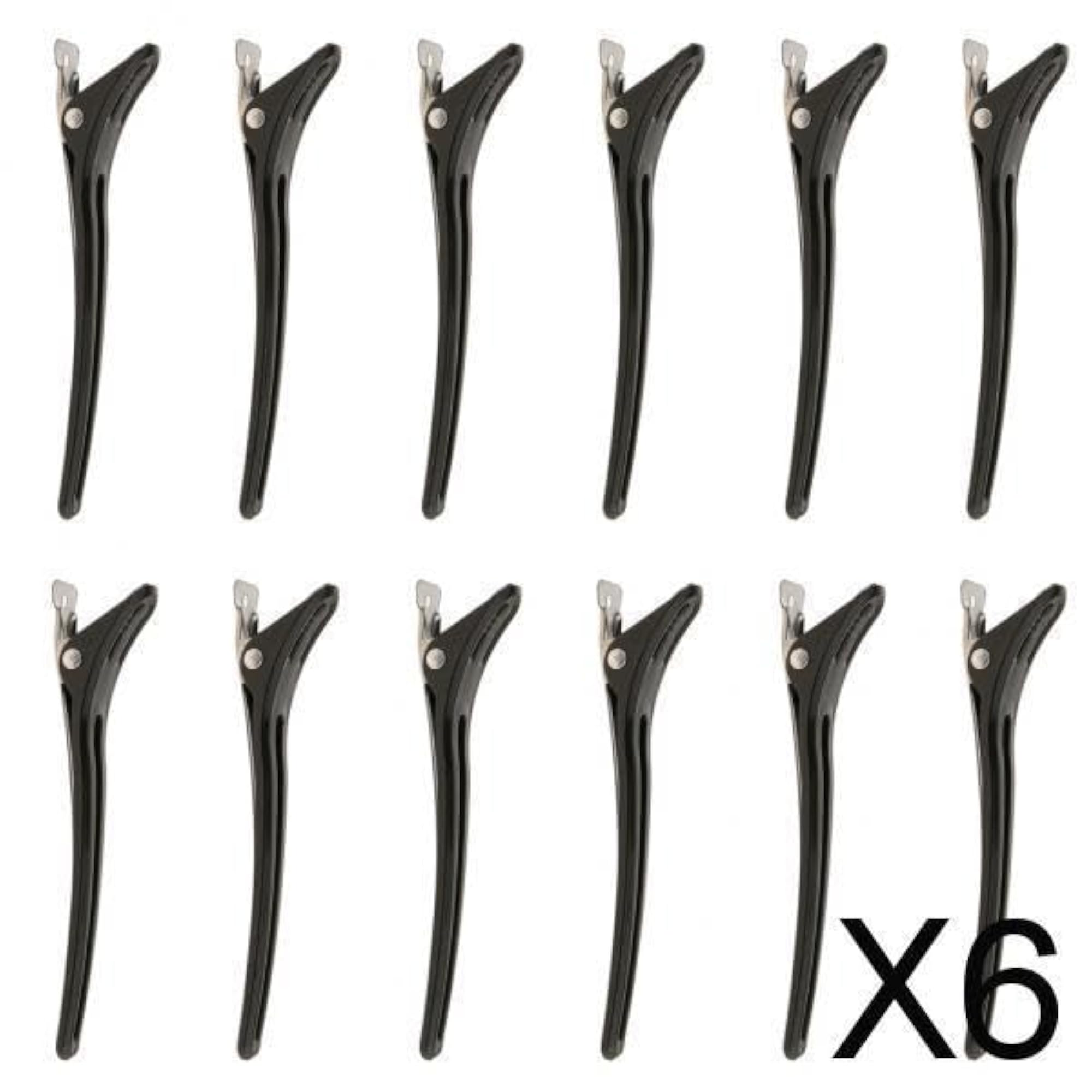 12x Hairdressing Duck Bill Hair Clips ABS Grip