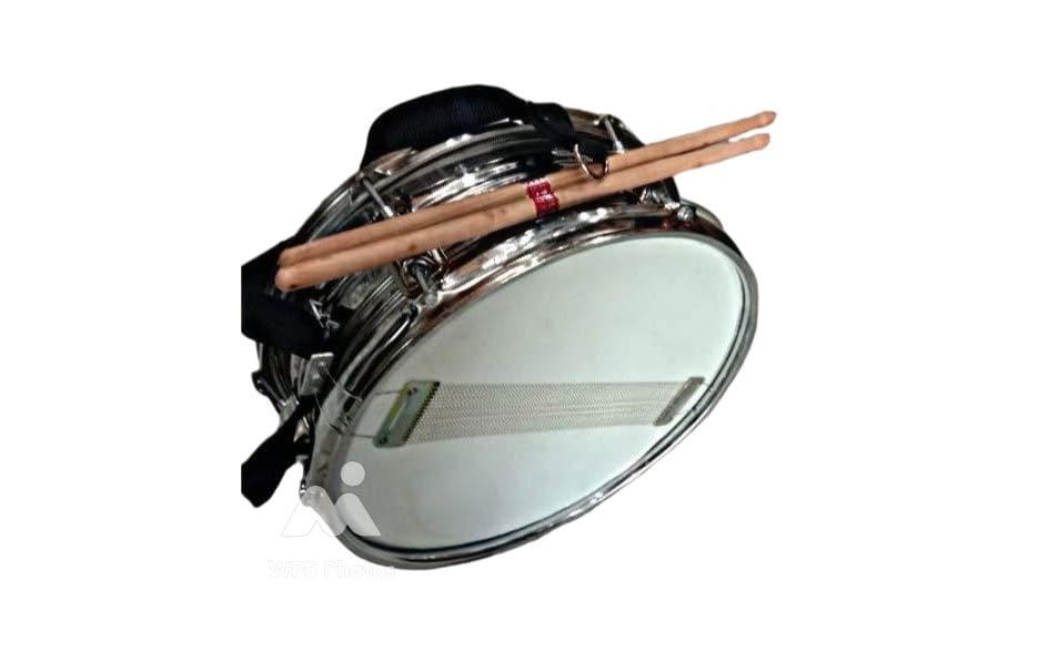 14 inch x 5.5 inch Snare Drum in Steel Finish with Chrome Hardware Drum Set-picture-10