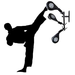 Taekwondo Kick Pad Target, SYNTECSO 3 Pack Kicking Pads with Wall Mounted Bracket Hands-Free Striking Pads for Tae Kwon Do Karate Kickboxing and Martial Arts Training