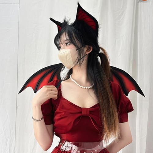 Chapeau de déguisement chauve-souris avec cerceau peluche pour fête - 6