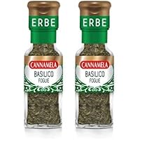 Cannamela, Linea Maxi Oro, Basilico in Foglie Essiccato, Confezione da 30g, Utile nella Preparazione di Insalate, Verdure, Zuppe e Minestre, Ideale per Pesti, Bruschette e Capresi