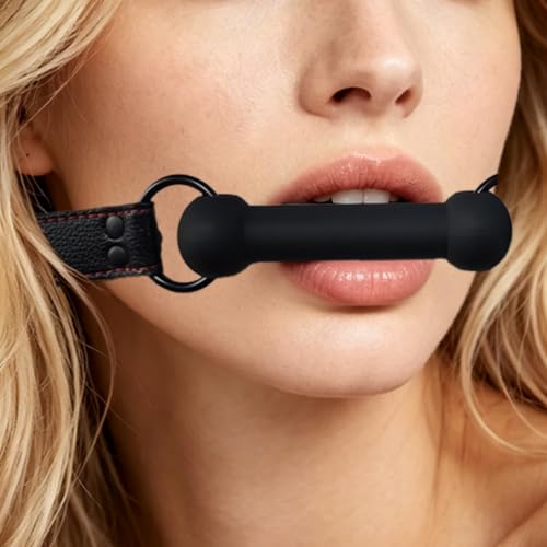 Dog Bone Mouth Gag BDSM Bondage Open Mouth Gag Sex Toy Adjustable Belt - Image 3