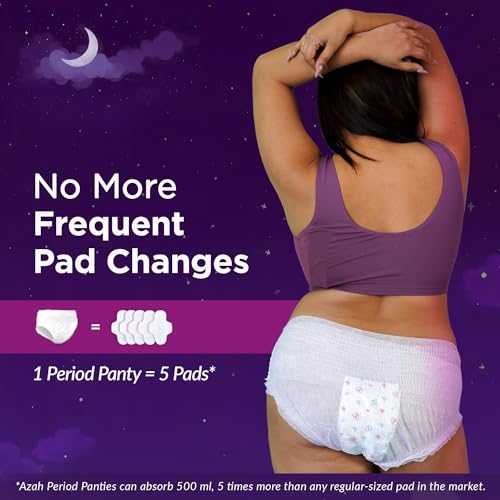 AZAH Disposable Period Panties For Women (M-L Pack of 6) | Leak Proof Disposable Panties After Delivery | 360° Coverage | Heavy Flow | Overnight Protection | Rash Free Period Panty - Image 3