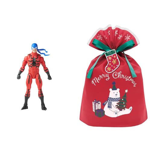 MARVEL ハズブロ マーベルレジェンド・シリーズ タランチュラ、スパイダーマン レジェンド 6インチ(15センチ)サイズ アクションフィギュア F6570 正規品 + インディゴ クリスマス ラッピング袋 L ポーラーベア レッド ミニカード付 XG304