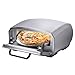 Unold 68916 Pizzaofen Enzo elektrisch rotierender Pizzastein 33cm ca. 500 °C 6 Programme für innen und außen inklusive Zubehör