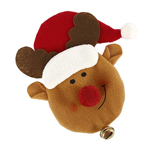 FullLove 1PCS Porte-Couverts de Noël Sac de Vaiselle à Motifs Mignons Wapiti 20x15cm Noël Décoration Table pour Dîner de Fête Maison Restaurant Hôtel Cover