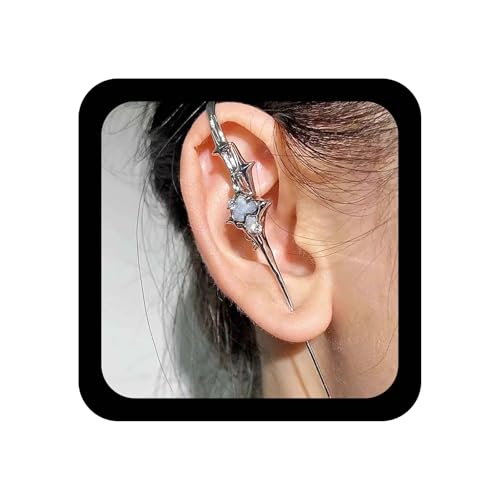 Xduargs Boho Stern Ohrclimber Ohrringe Silber Himmlischen Bar Wickeln Crawler Ohrring Vintage Himmlischen Stern Haken Nadel Piercing Ohrringe Punk Kantig Pin Einzigen Ohrstecker Schmuck Für Frauen