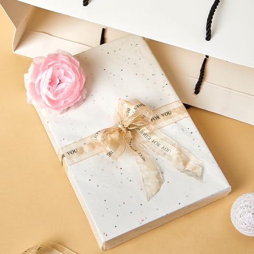 SUNCOLOR 120 folhas de papel branco de 50,8 x 35,5 cm para embalagem de sacolas de presente, papel d