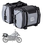 KEMIMOTO PVC Waterproof Motorcycle Saddlebags 50L(25Lx2) Adventure Dual Sport Bike Luggage Bag Saddle Bags Side Bags for Motorbike Travel Motorcycle Bags