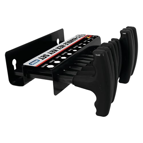 Image of Performance Tool W80275 10-Piece Metric T-Handle Allen Wrench Set, Long Arm Hex Key Wrench Set