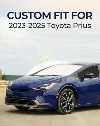 Image of for Toyota Prius 2023-2025 Car Window Shades, 6pcs Privacy Sun Shade Set for Front Windshield Side and Rear Windows, Full Window Covers Keeps Vehicle Cool for Camping Napping