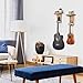 Glenmi 2Pcs Guitar Wall Mount Hanger, Guitar Hanger Wall Hook Holder Stand Bracket with Screws, Guitar Wall Hangers Easy to Install Fits All Size Ukulele Guitars Bass Mandolin Banjo(B)