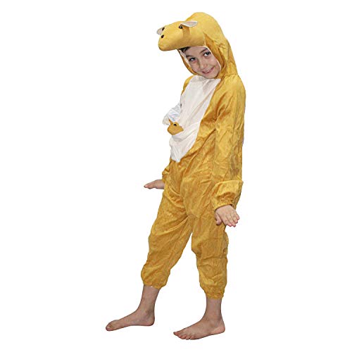 Image of Kaku Fancy Dresses Kangaroo International Animal Costume for Kids - Brown, 5-6 Years | Animal Fancy Dress for Boys & Girls