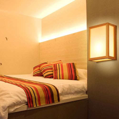 Aplique de pared madera nórdico E27 con cable para iluminación de salón 4