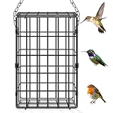 Reusable Metal Nest Material Holder, Metal Cage for Bird Nesting Supplies - Bird Nest Material Dispenser Holds Cotton, Twigs & Pet Fur (Capacity for 5 Bird Families)