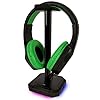 Amstrad Gamer pakket: Hoofdtelefoon AMS H888, groen, 40 mm, powerbas, geïntegreerde microfoon en Scepter-Pro RGB, 4 USB…