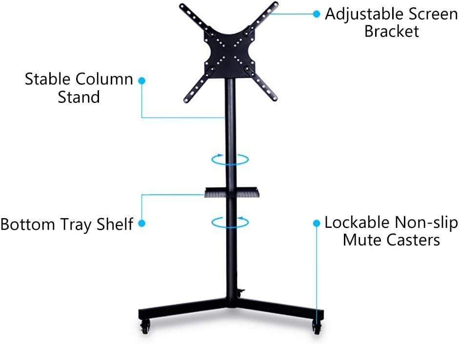 Soporte rodante móvil para TV con ruedas miniatura 4