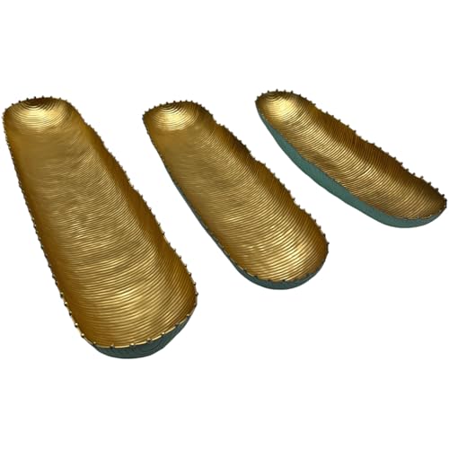 Plato Bergamo Art de aluminio dorado 18 pulgadas miniatura 6