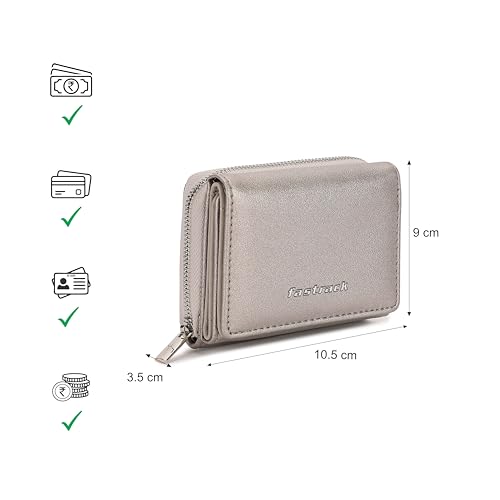 Image of Fastrack Women's Pocket Essentials Wallet | Compact & Convenient | Coin Purse, Card & Cash Slots | Everyday Carry | 6 Months Warranty