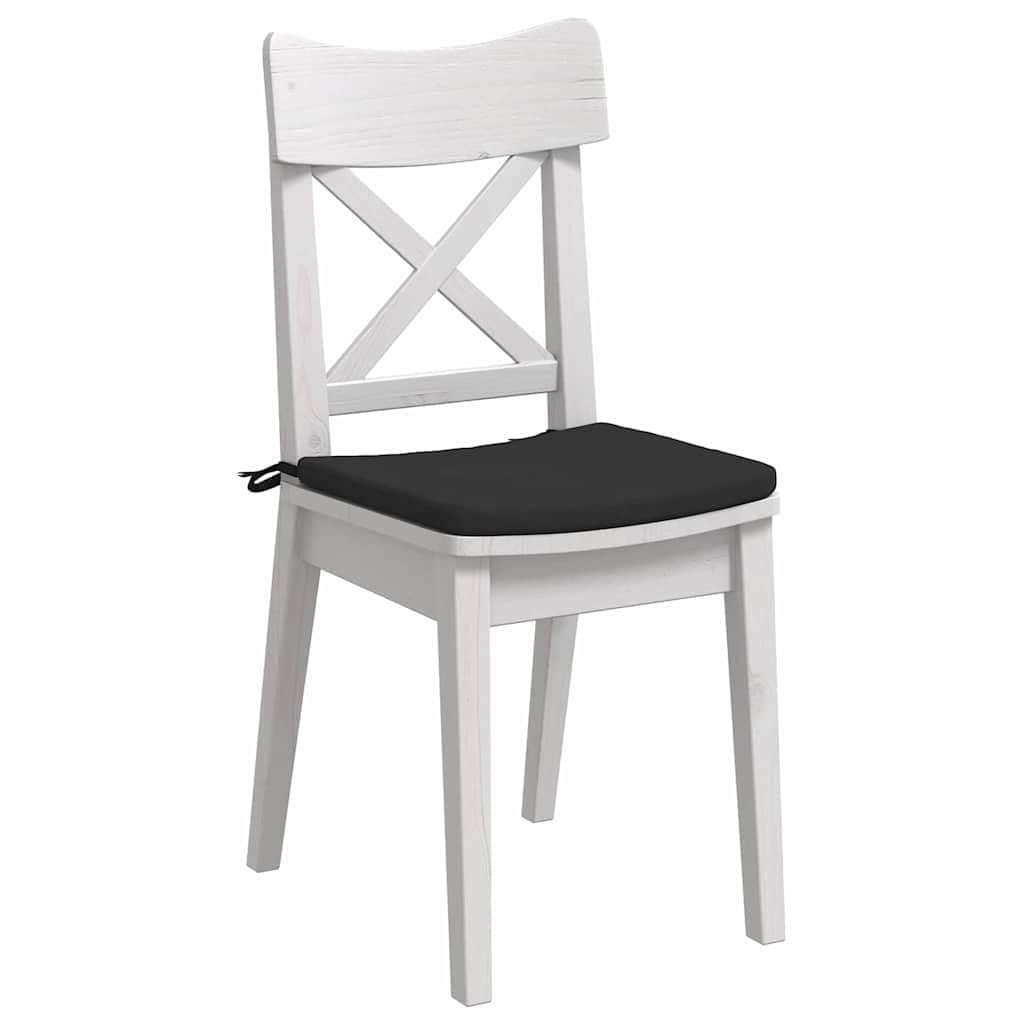 Sitzkissen 4er Set Schwarz 40x40x3 cm Stuhlkissen Indoor