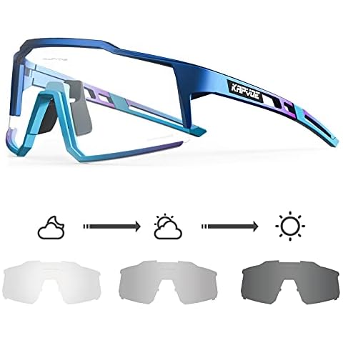 KAPVOE Photochromic Cycling Glasses Tr90 Frame For Men Women Clear Sports Sunglasses Mountain Bike Glasses Transparent MTB Bicycle Goggles Running 05 Cover