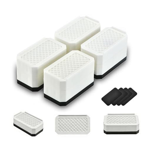 Image of EclatBain Rectangular Adjustable Bed Risers 3&4.3 Inch, 4000 lbs, 4 Pack