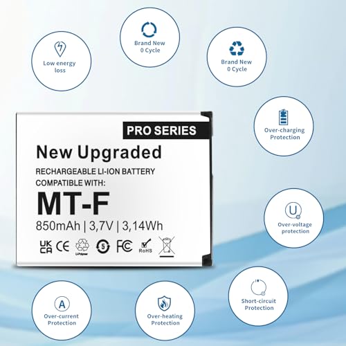 FLSTOR Ersatzakku 1 Stück 850mAh 3.7V Li-Ionen für AVM Fritz!Fon MT-F C5 C4 M2 Kompatibel mit Original 312BAT006 312BAT016 312BAT006CS-FVM446CL