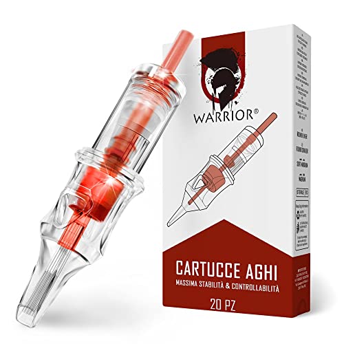 WARRIOR Diamond Cartridges High Visibility PVC/Finger Protrusion Sterilized Tattoo Needles EoGas Tattoo Needle Cartridge Big Magnum 20pcs Surgical Steel Disposable Permanent Makeup(0.30mm-1027M1)
