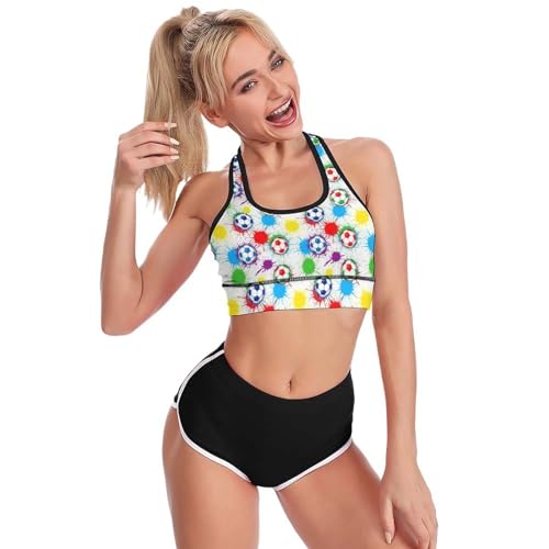 Image of Womens Comfortable Sports Bra Workout Tank Tops Racerback Fitness Gym Bra for Yoga Running
