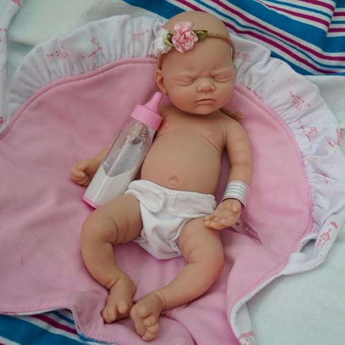 Muñeca Bebé Reborn de Silicona Realista 12 pulgadas miniatura 3