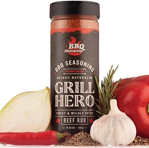 BBQ Moments Dry Rib Rub For BBQ Pork, Beef, Prime Ribs, Barbecue Seasonings, Spices And Rubs For Grilling, 340g (11.99 Oz)