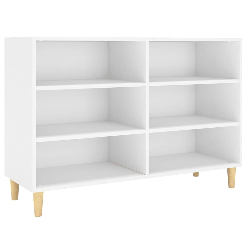 Buffet Armoire Avec 6 Étagères VidaXL - Meuble De Rangement Moderne Blanc Pour Salon Et Salle à Manger