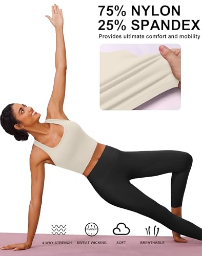 Image of PINSPARK Sports Bra Longline Racerback Tank Tops for Women Padded Workout Yoga Top
