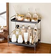 SanDream Foldable 2-Tier Bathroom Organizer Countertop & Vanity Shelf, Durable All-Iron Sink Orga...