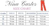 Nina Carter A001 damskie spodnie letnie, lekkie, szerokie spodnie z mieszanki bawełny, elastyczny ściągacz, przewiewne i oddychające, luźny krój, wygląd lnu, Pomarańczowy (A001-38), L
