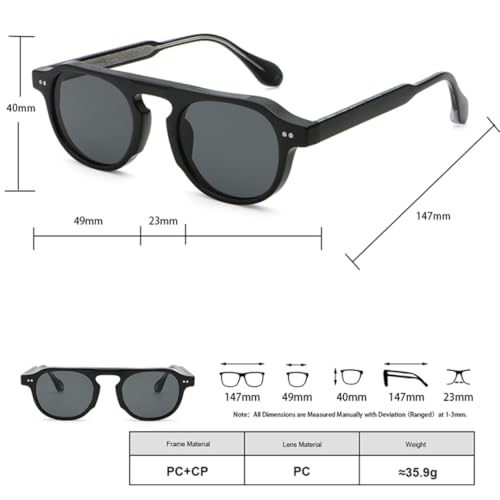 Round Frame Sunglasses Women Retro Men Cp Acetate Uv4002