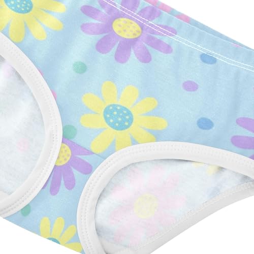 Aesthetic Toddler Underwear Floral 2t Cotton Cute Panties Girl Pastel Daisies Polka Dots Light Blue Briefs Undies Kids4