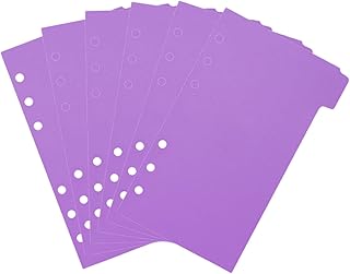 EXQUIMEUBLE Separador De Bolso Para Folhas De 6 Folhas Fichário Transparente Fichário De Livro De Receitas Fichário Páginas De Livros De Fotos Páginas De Álbum De Fotos Protetores De