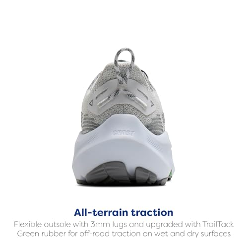 Brooks Men's Ghost Trail, Off-Road Running Shoe for Rugged Terrain - White/Grey/Green - 10 Medium by Brooks - Used condition - Image 4