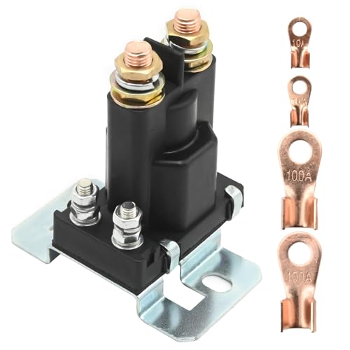 Ollanoos - Ollanoos 500A-E267A 4 Pin 12V 500A High Current Relay Battery Isolator, SPST Contactor Isolator Control Switch