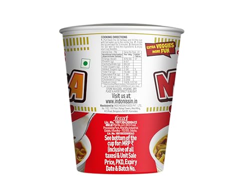 Image of Nissin Cup Noodles Mazedaar Masala | Bold Masala Flavor with a Touch of Extra Veggie Goodness | Quick & Delicious Meal Anytime #VibeItUp, 70 gm. (Pack of 2)