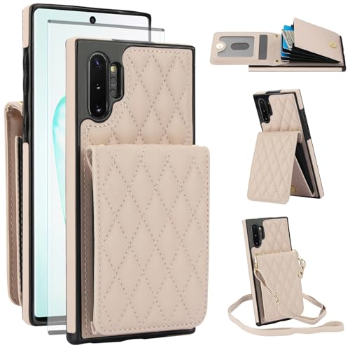 Étui portefeuille Samsung Note 10 Plus avec blocage RFID et protection écran