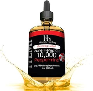 Hemp Oil for Pain Relief :: Hemp 10,000mg :: Hemp Extract :: May Help with Inflammation, Joint Support, Hair, Skin, Nails & More :: Hemp Drops :: Rich in Omega 3,6,9 (Orange) (Peppermint)