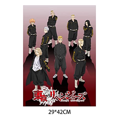 AKlamater Tokyo Revengers Posters, Anime Tokyo Revengers Alle Leden Schilderen Papier Kunst Posters voor Woonkamer… - Afbeelding 4