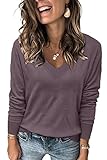 Features: Cozy Clouds V neck sweater with many colors available, easily to match. Classic sweaters for women are made of thin and lightweight knit fabric, meet all your expectation for sweater Unique Style: These womens sweaters with exquisite craft,...