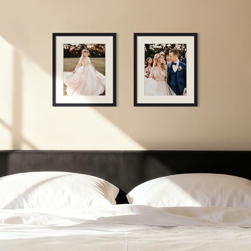 Image of upsimples 12x14 Frame, Display Pictures 9x11 with Mat or 12x14 Without, Wall Hanging Photo Frame, Black, 1 Pack