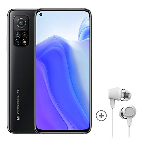 Mi 10T Smartphone + Kopfhörer (6,67" FHD+ TrueColor DotDisplay, 128GB + 6GB Speicher, 64MP OIS Triple-Rückkamera, 20MP Frontkamera, Dual-SIM,