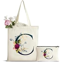 hamatata Personalizadas Inicial Bolsa de Lona, Bolso Tote de